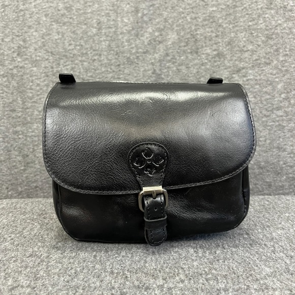Patricia Nash Handbags - Patricia Nash London Saddle Bag Heritage Black Leather Crossbody Medium Purse